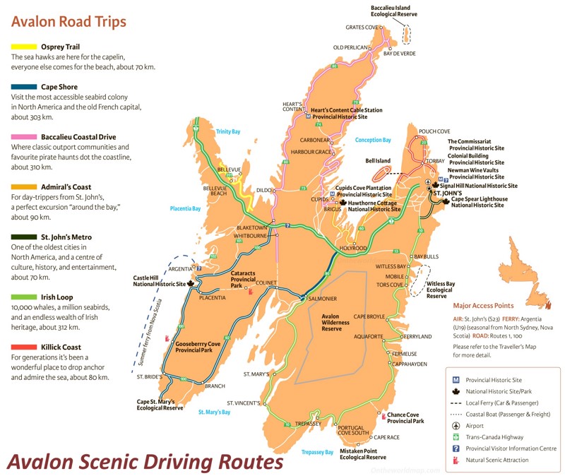 Avalon Scenic Driving Routes Map Avalon Scenic Driving Routes Map