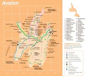 Avalon tourist map Avalon tourist map