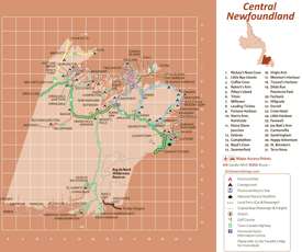 Central Newfoundland tourist map Central Newfoundland tourist map