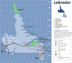 Labrador tourist map Labrador tourist map
