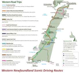 Western Newfoundland scenic driving routes map Western Newfoundland scenic driving routes map