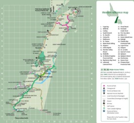 Western Newfoundland tourist map