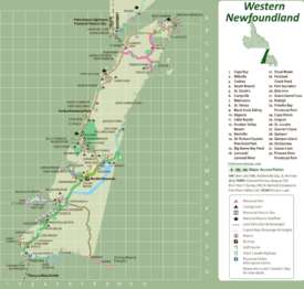 Western Newfoundland tourist map Western Newfoundland tourist map