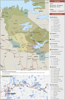 Northwest Territories Campgrounds Map Northwest Territories Campgrounds Map