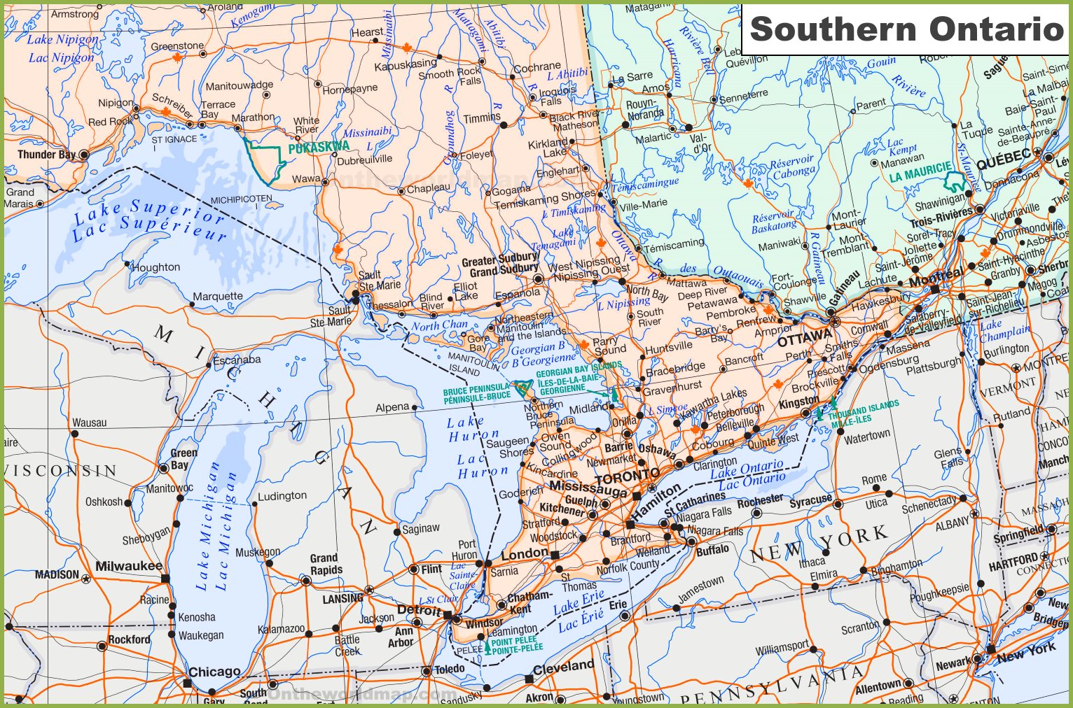 map-of-southern-ontario