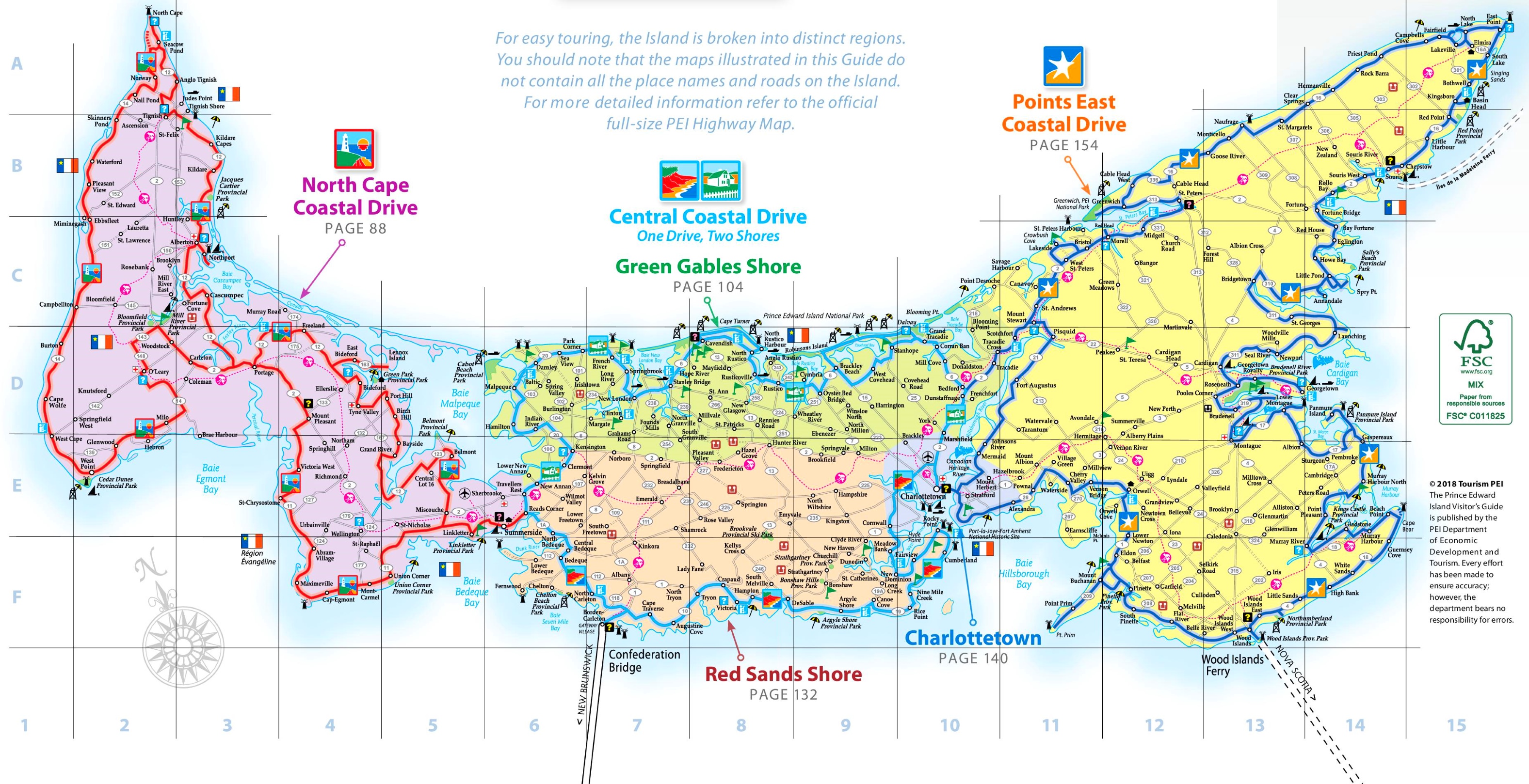 Prince Edward Island Road Map