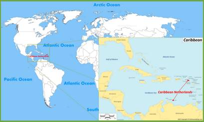 Caribbean Netherlands Location Map