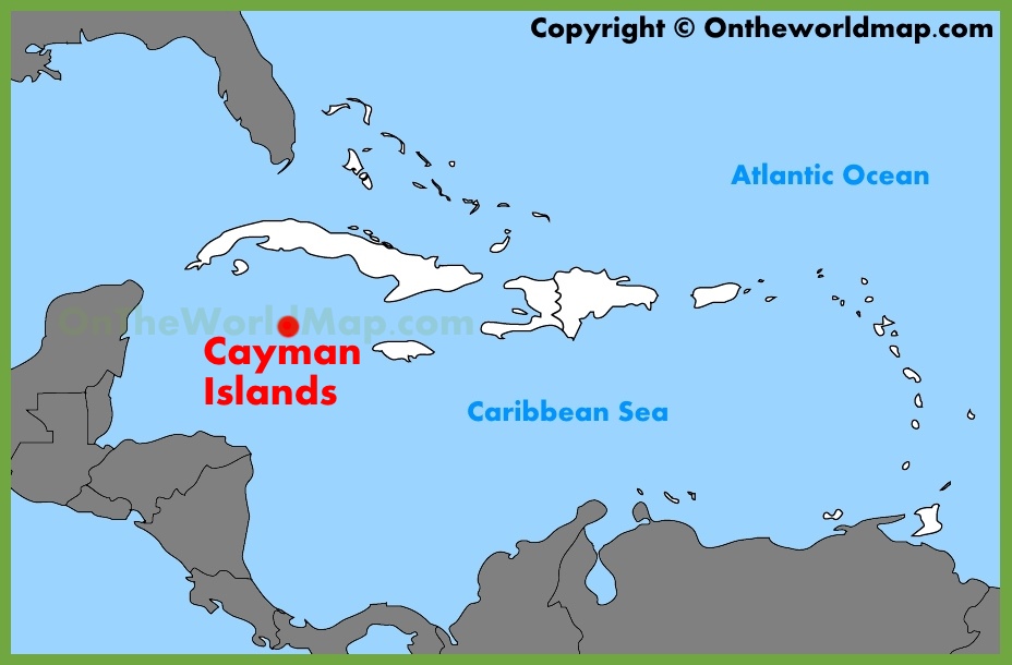 Cayman Islands Location On The Caribbean Map