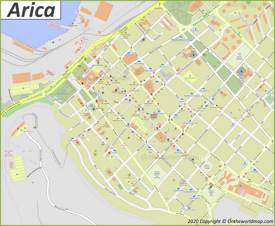 Arica City Centre Map