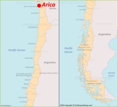 Arica Location Map
