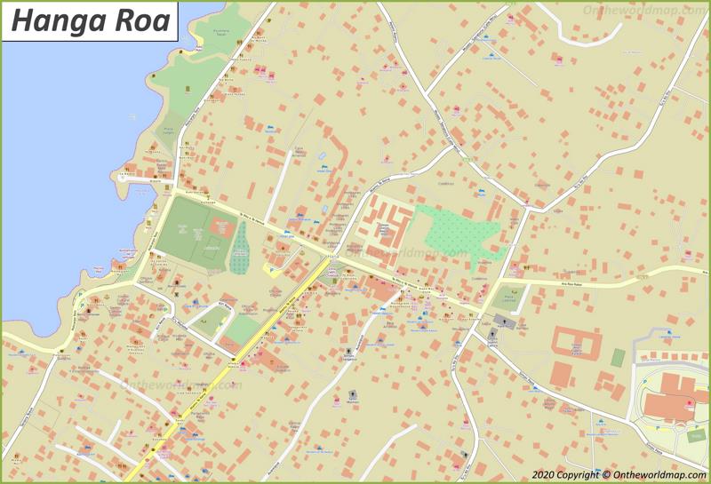 Detailed Map of Hanga Roa