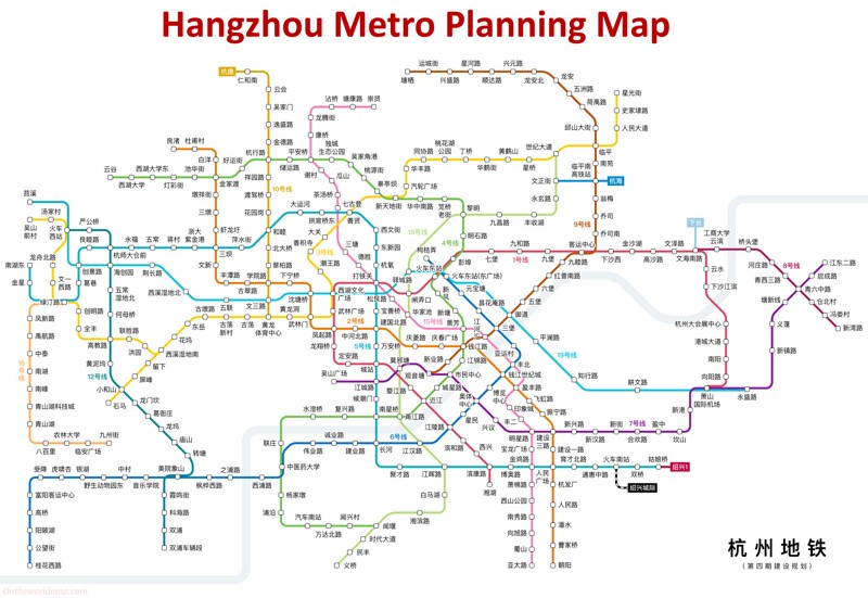 Hangzhou subway planning map Hangzhou subway planning map
