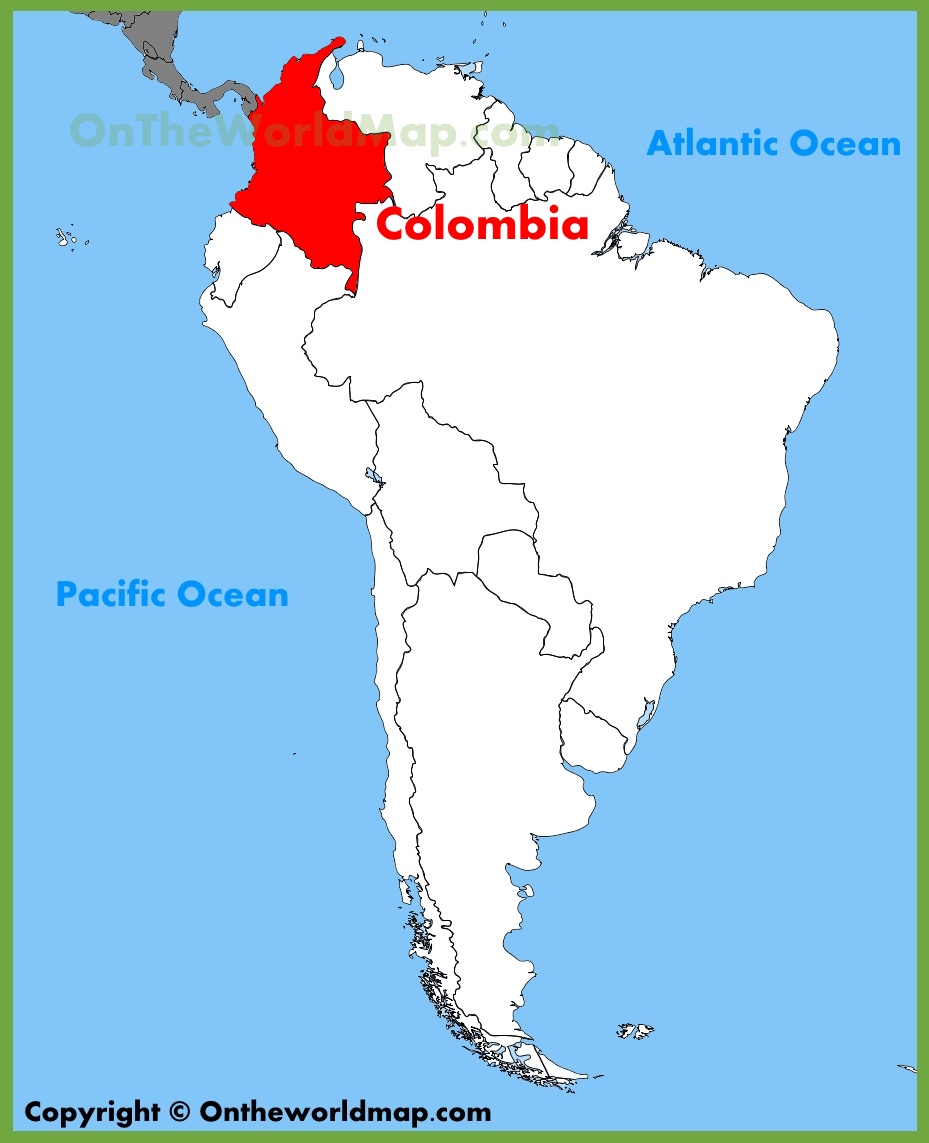 colombia location on world map Colombia Location On The South America Map colombia location on world map