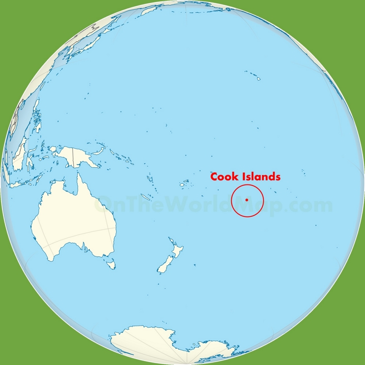 Cook Islands location on the Polynesia map