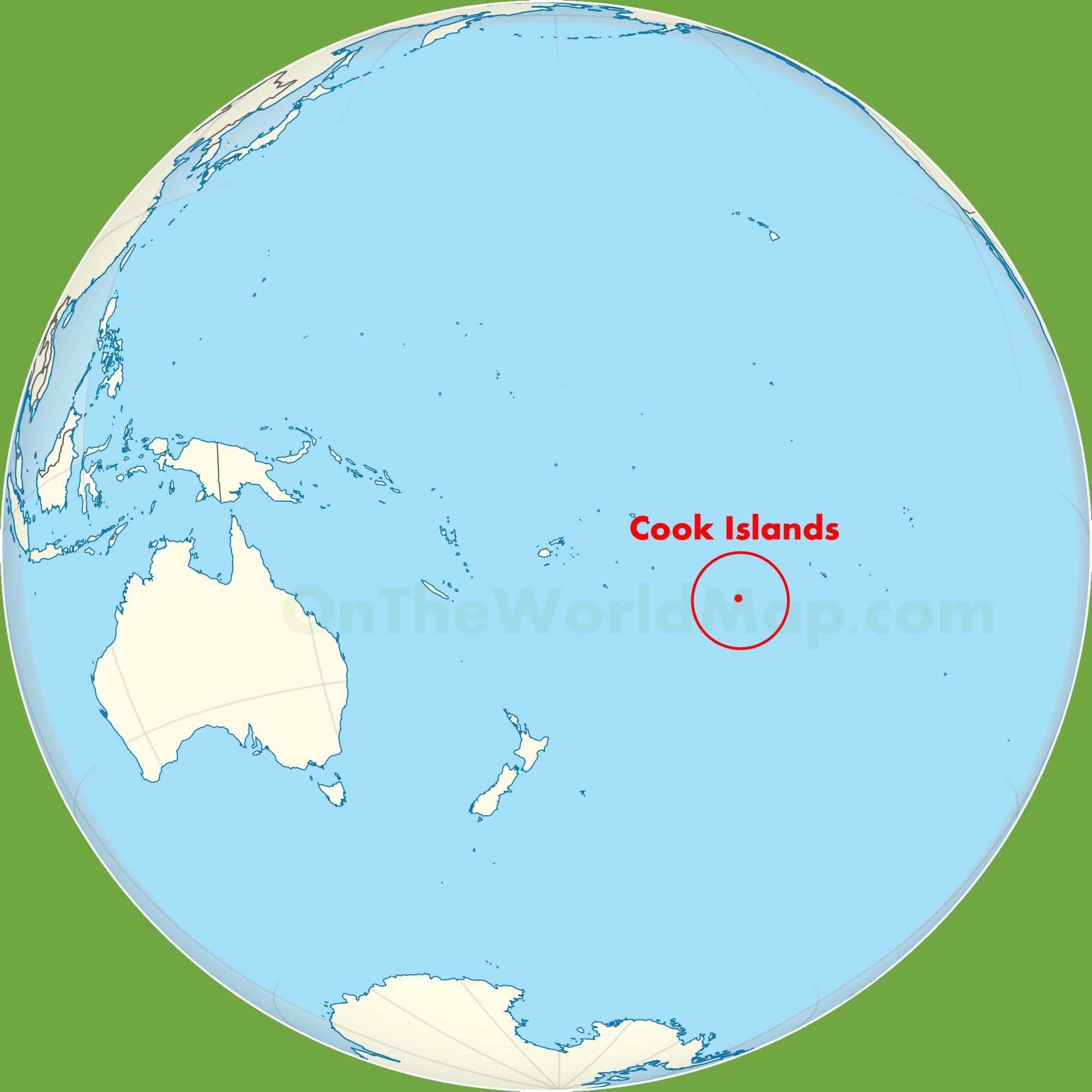 Cook Islands Location On The Polynesia Map