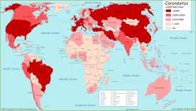 World Coronavirus Map 25 April 2020