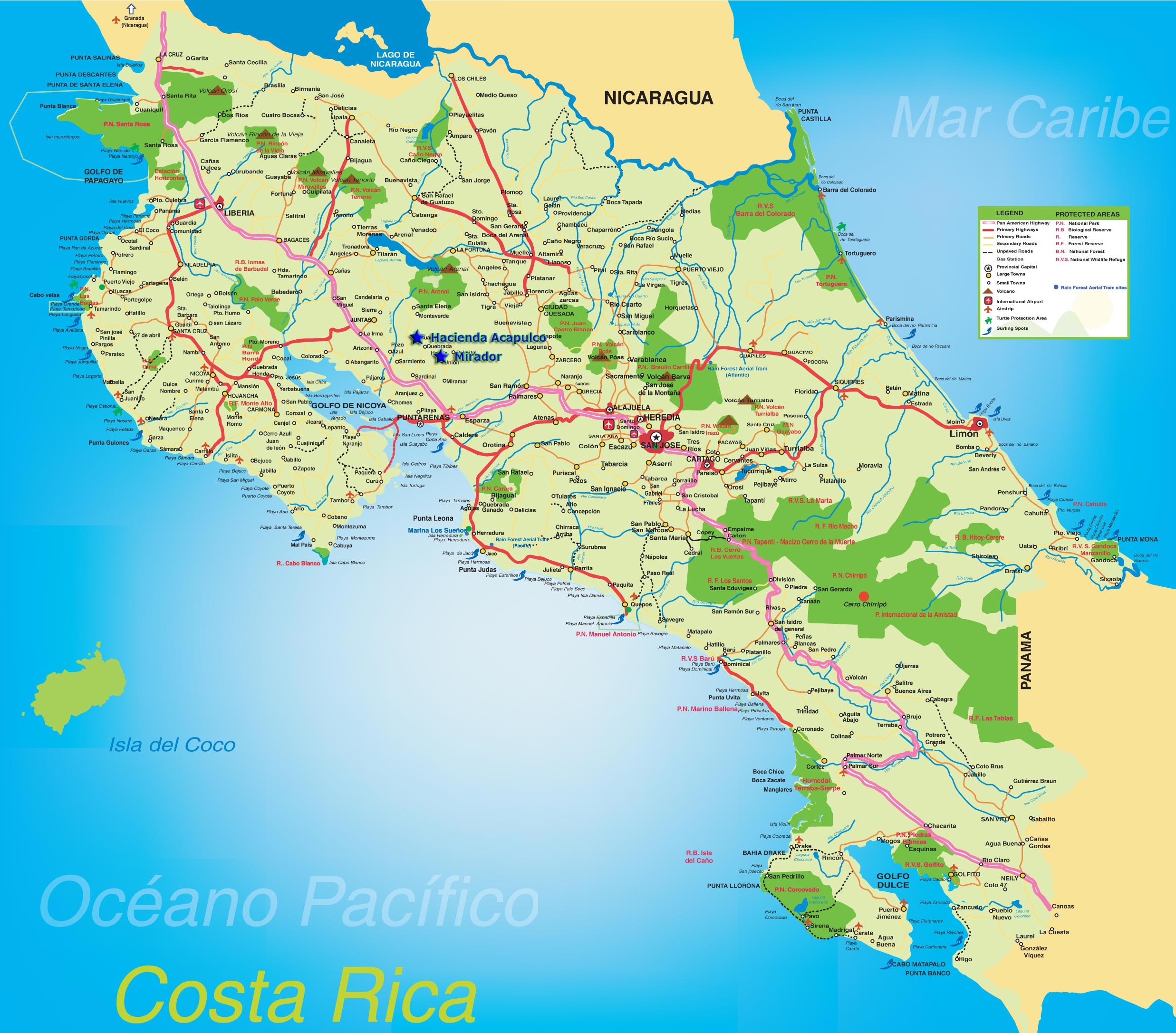 Costa Rican Map