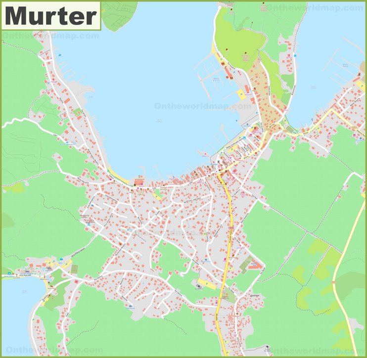 Large detailed map of Murter