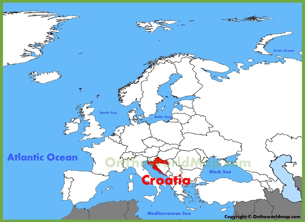 Croatia Location On The Europe Map