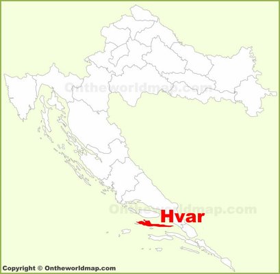 Hvar Location Map