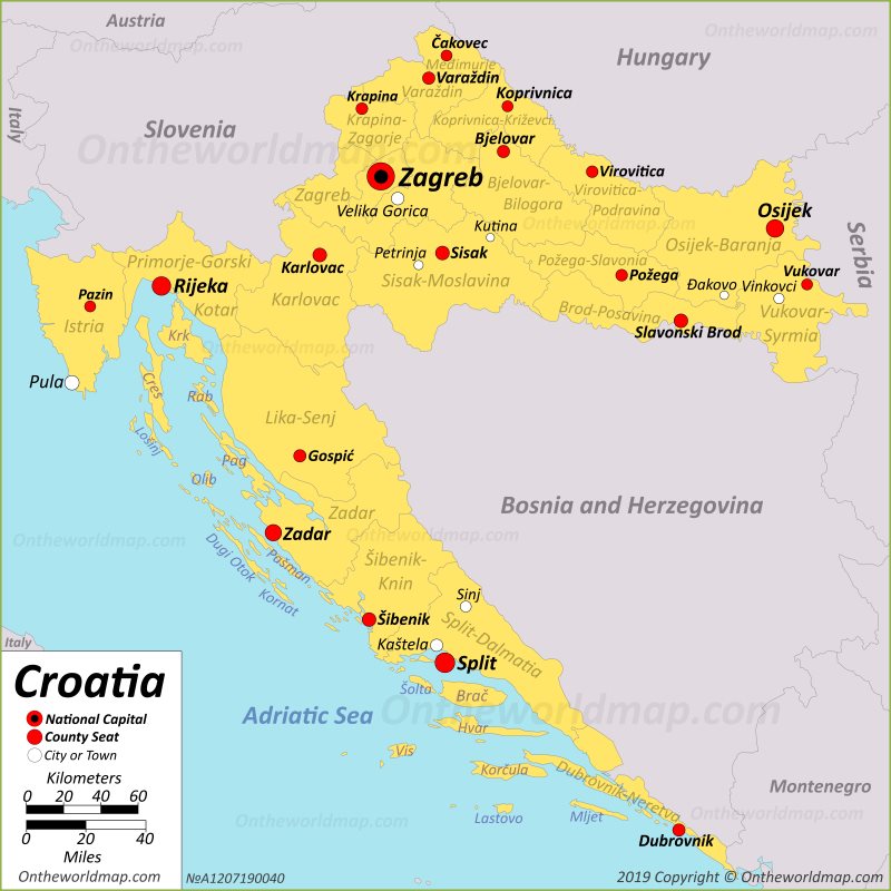 Croatia Maps Maps Of Croatia