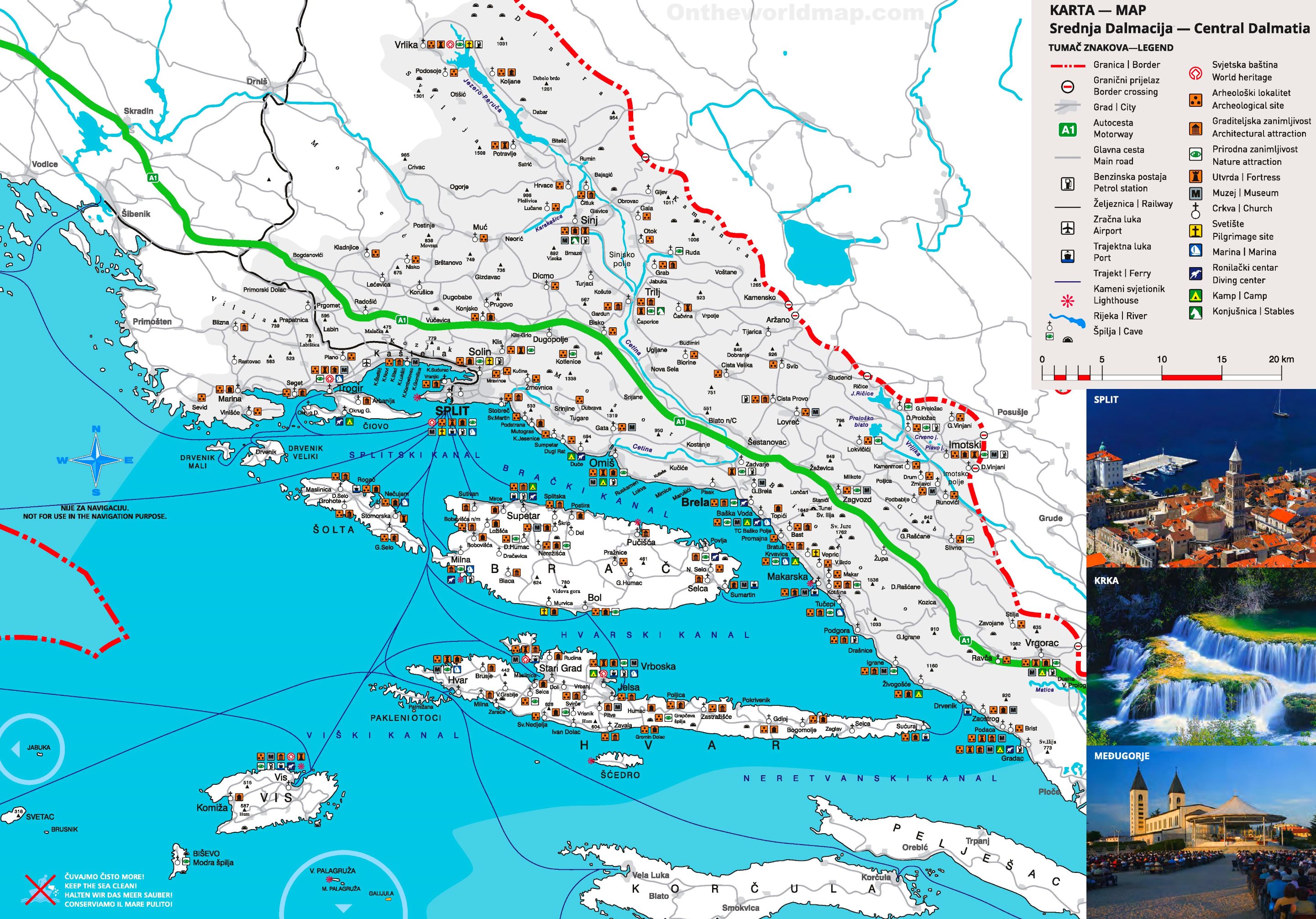 Map Of Croatian Coast : Sailing the Dalmatian Coast
