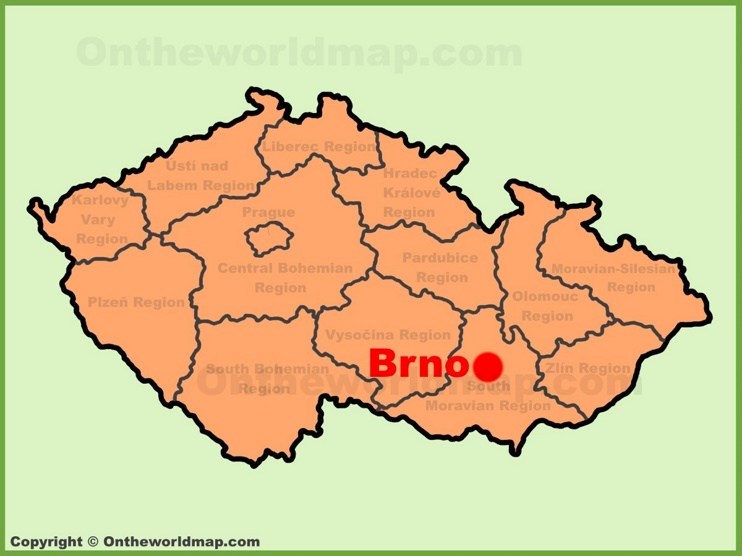 Brno location on the Czech Republic map
