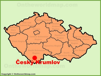 Český Krumlov Location Map