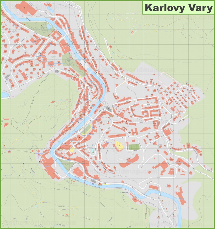 Karlovy Vary hotel map
