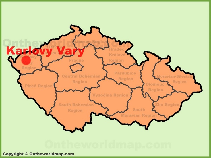 Karlovy Vary location on the Czech Republic map