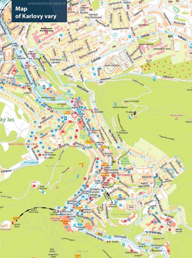 Karlovy Vary tourist map
