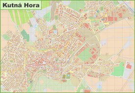 Detailed map of Kutná Hora