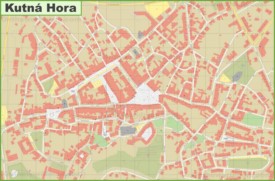 Kutná Hora city center map