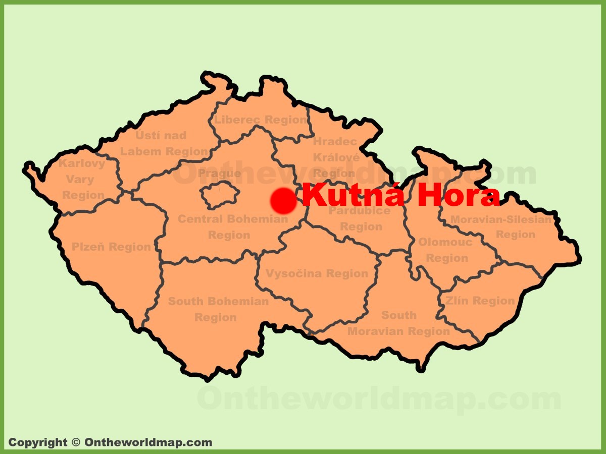 Kutna Hora Location On The Czech Republic Map 