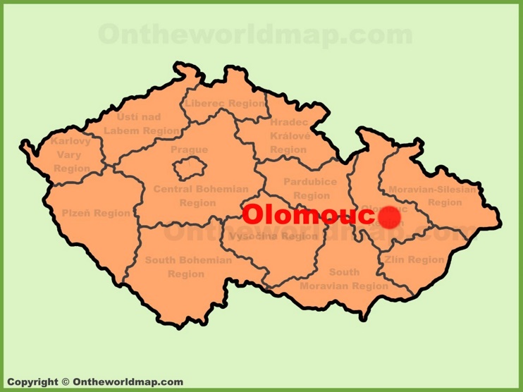 Olomouc location on the Czech Republic map