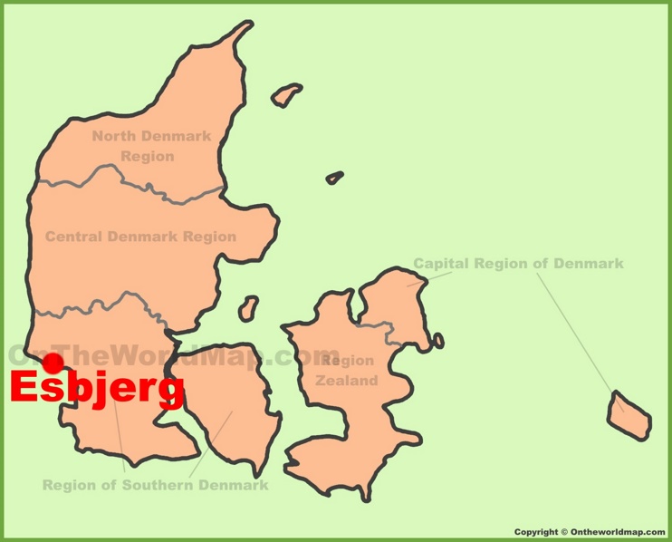 Esbjerg location on the Denmark Map