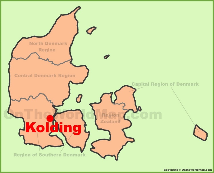Kolding location on the Denmark Map