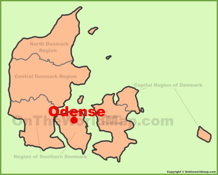 Odense location on the Denmark Map