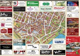 Viborg city center map