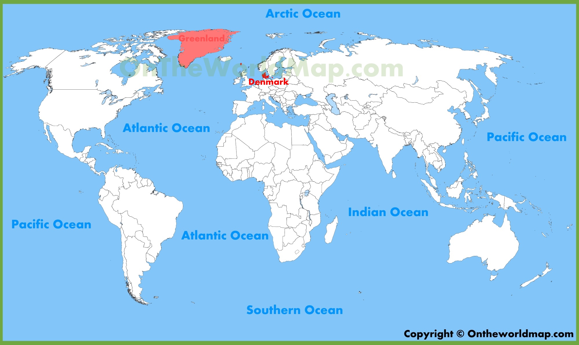 Denmark Location On The World Map