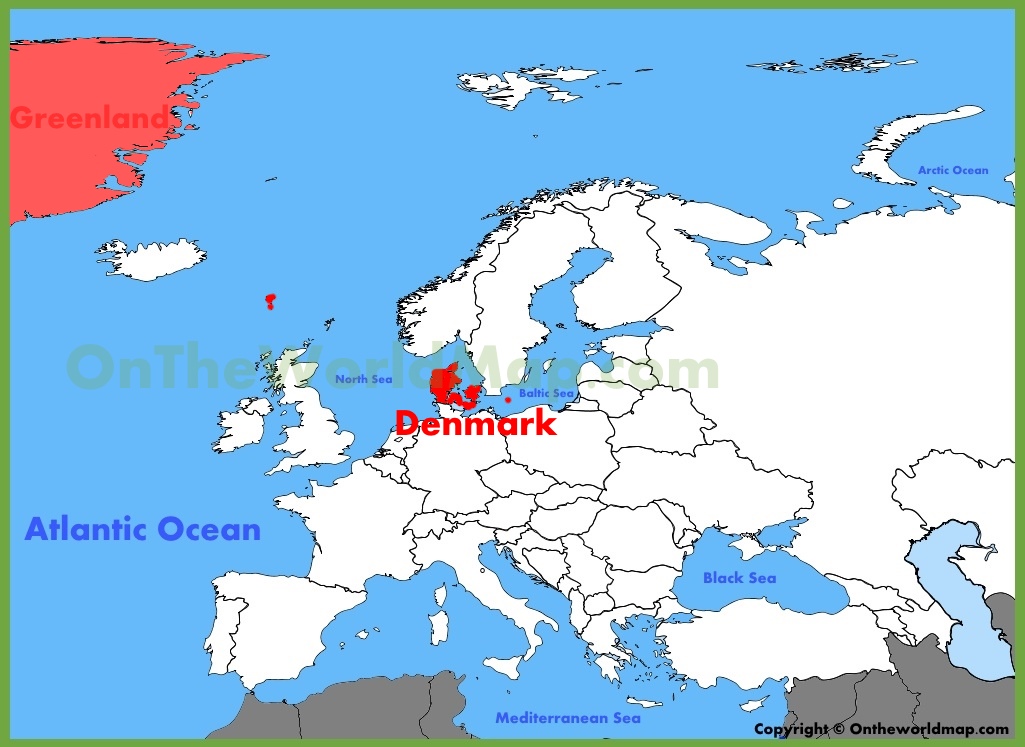 Denmark Location On The Europe Map