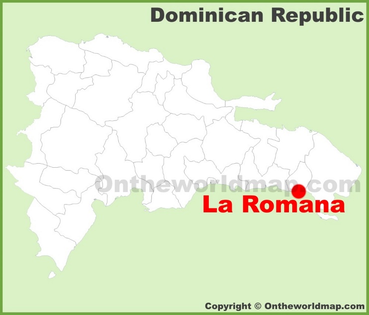 La Romana location on the Dominican Republic map