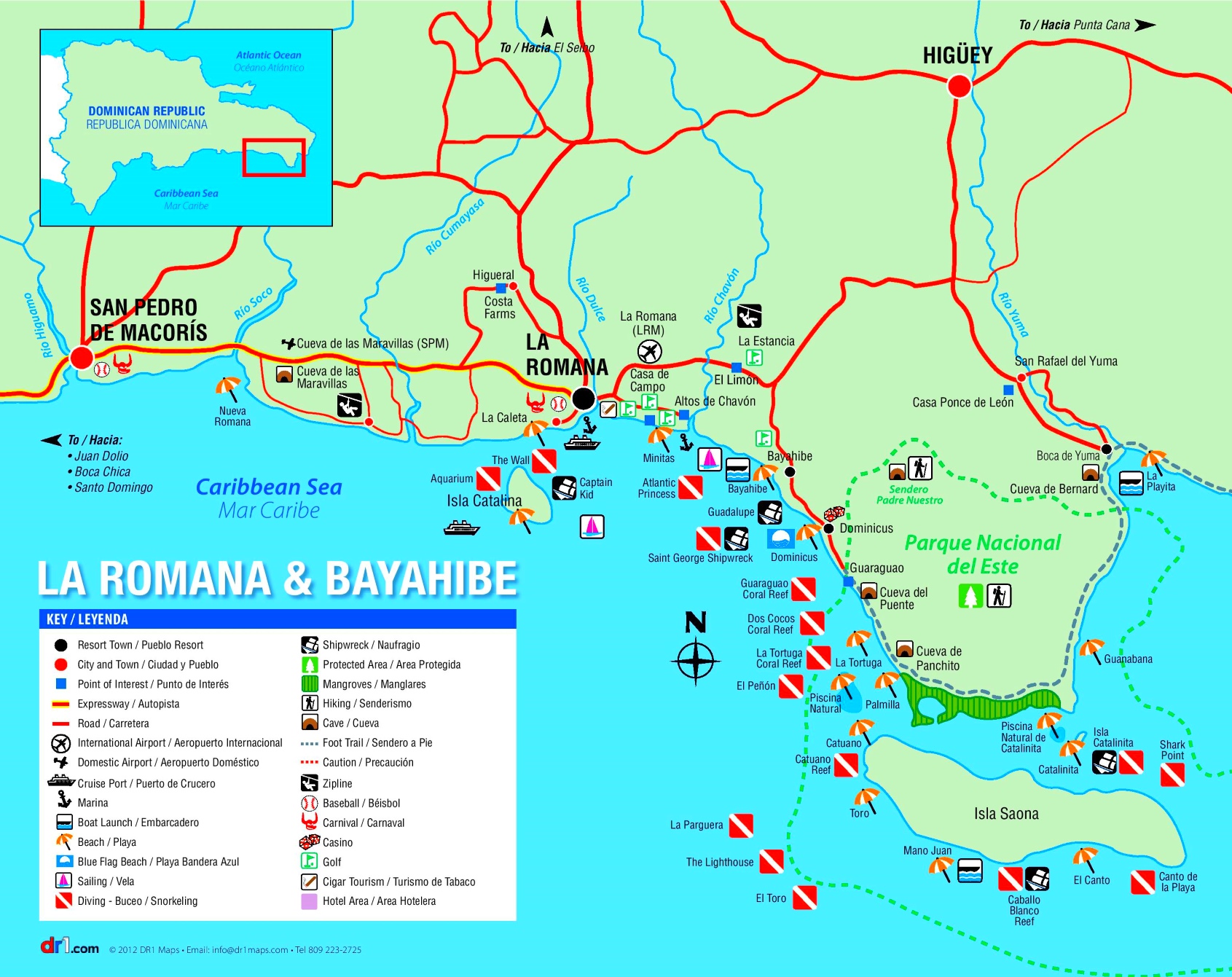 La Romana tourist map