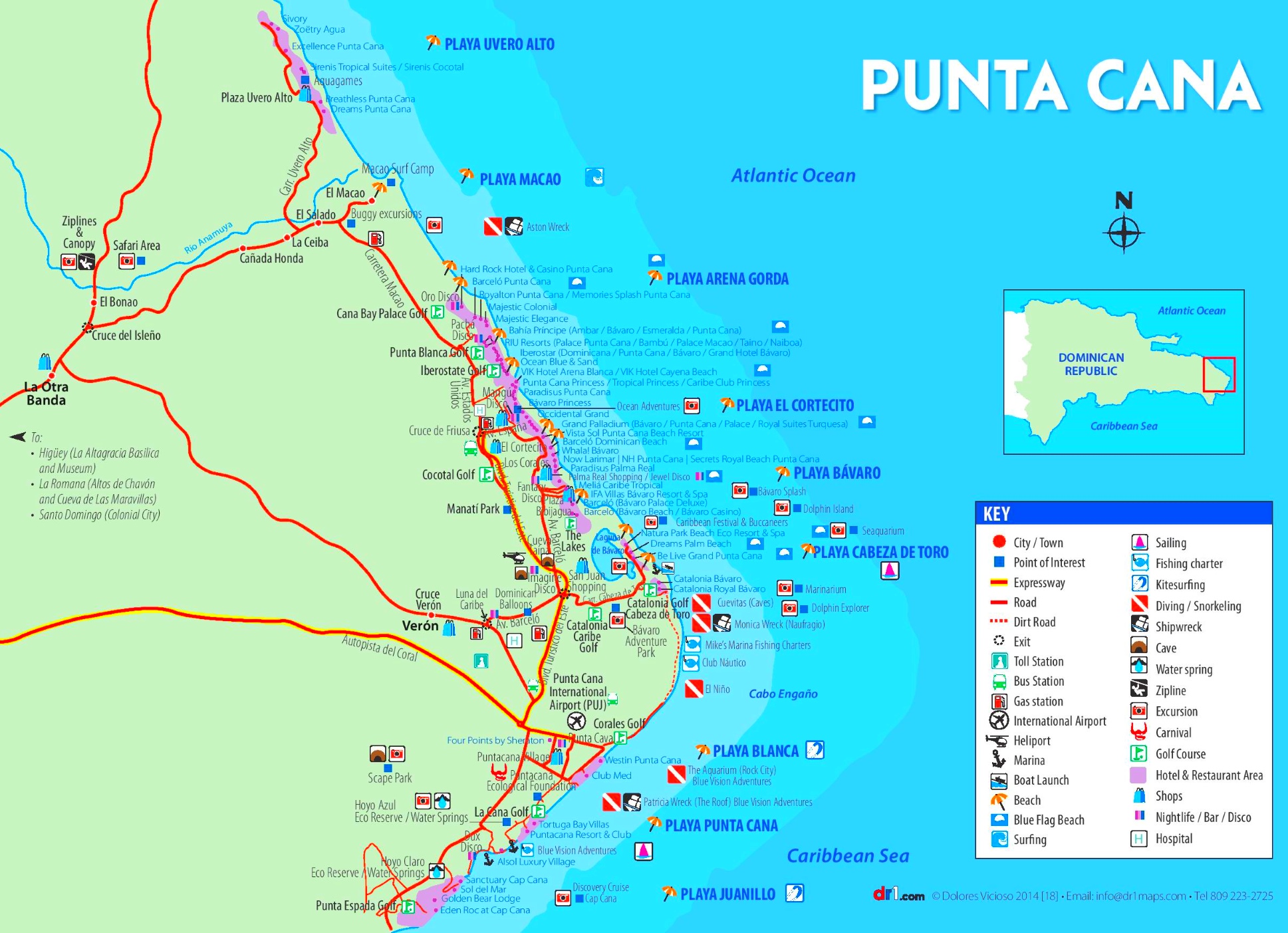 Map Of Punta Cana Hotel Maping Resources