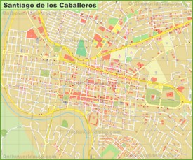 Santiago city center map