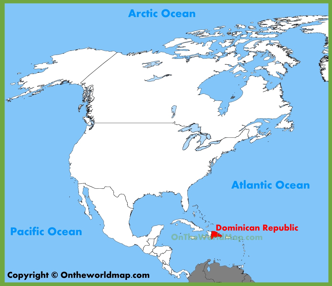 Dominican Republic Location On The North America Map
