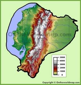 Ecuador physical map