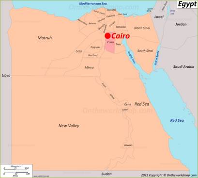 Cairo Location on the Egypt Map