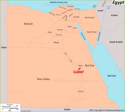 Luxor Location on the Egypt Map