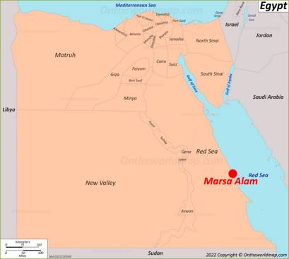 Marsa Alam Location on the Egypt Map